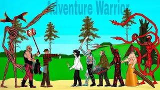 SIREN HEAD,Fiend'Bray wyatt' VsJeff the killer,Uber Jason, Pyramid Head,JASON, Carnage,Savini Jason.