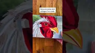 Bird collages made from upcycled magazines