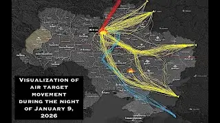 An audio fragment from a combined night attack on my hometown of Kyiv.