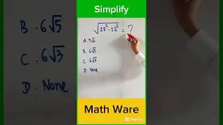 Simplify square root #math #mathematics #simplify #mathtricks #education