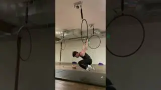 Aerial Foot Hang Routine #aerialist #lyra #aerialhoop #circus #acrobatics