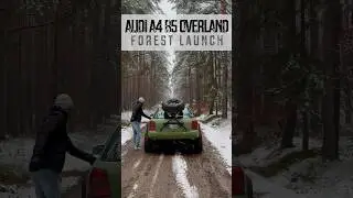 Crazy Audi A4 off-road Quattro in the forest