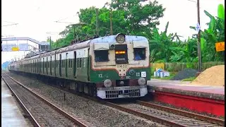 Vintage patrolling special EMU local train quickly accelerating || Eastern railway