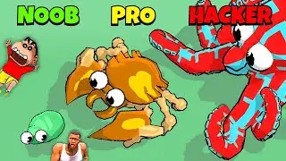 NOOB vs PRO vs HACKER in EAT TO EVOLVE with SHINCHAN and CHOP | Part 2
