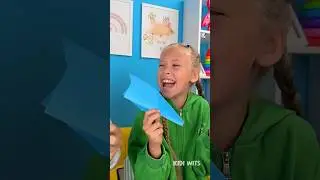 😄✈️ Paper Plane Fun! Make It and Fly 🌟💖 #Kids #Learning #DIY