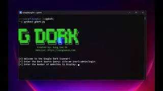 Google Dork Scanner ( G Dork )  Tool