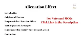Alienation Effect I Literary Terms | UGC NET NTA THT PGT English