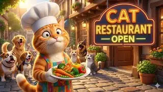 This Cat Opened a Restaurant 😱🐱🍽️#cat #funny #shorts #trending #viral 