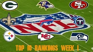 Top 10 NFL Power Rankings: Week 1
