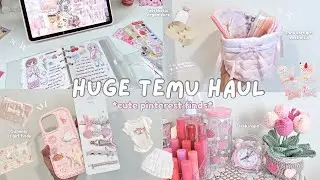 HUGE Temu Haul 🎀 | cute accessories, stationery, clothes, Pinterest desk finds