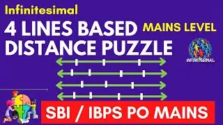 4 Parallel Line arrangement with distance | IBPS PO MAINS | SBI PO MAINS 2022 | Mains level Puzzle