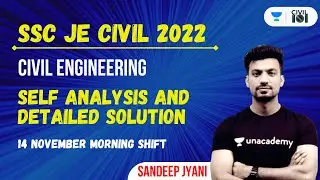 SSC JE CIVIL 2022 | Self Analysis and Detailed Solution | Civil Engineering | Sandeep Jyani