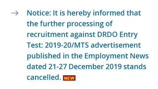 DRDO MTS Vacancy Cancelled | DRDO MTS recruitment cancelled😥😥 | Drdo MTS