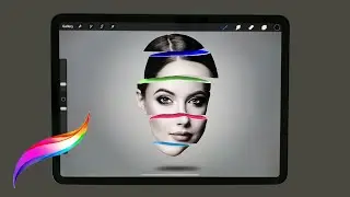 How to create sliced color head - Ipad Pro 2020 - Procreate tutorials