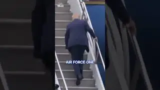 Trump stumbles up Air Force One stairs just like Biden