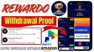 REWARDO App ॥ Withdrawal Proof 🤑 ॥ Novel Legitimate Rewards Application 🤯 ॥ Best Online Earning App.