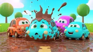 Muddy Cars Road Rescue 🚗💦 | Stuck & Car Wash Adventure + Mixed English Nursery Rhymes for Kids