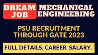 PSU RECRUITMENT THROUGH GATE 2023|MECHANICAL ENGINEERING |MECHANICAL ENGINEERS JOB | CAREER SALARY