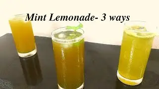 Mint Lemonade- 3 ways | Pudina sharbat | Jaljeera | Mint lemon Soda