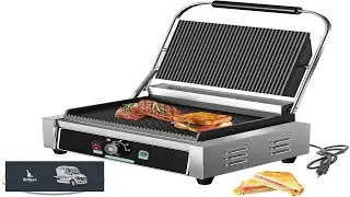Culistra Commercial Panini Grill 1700W Electric Sandwich Panini Maker 50 300(120 570)