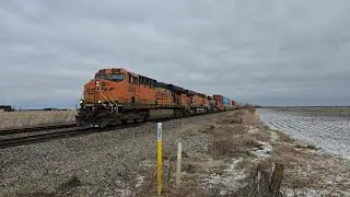 An Hour on the BNSF Chillicothe sub Ancona, IL 01/11/26