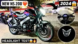 2024 New Bajaj Pulsar Ns 200 E20 Model Night Headlight Test❤️‍🔥| Shocking Results 😱🔥#bajaj