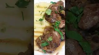 #food #рецепт #shorts Сливочная куриная печень за 15 минут