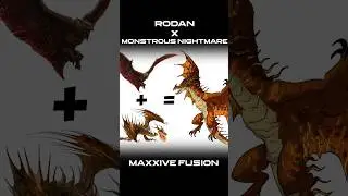 Fusion Drawing: Rodan X Monstrous Nightmare from HTTYD #shorts #fusion #godzilla #dragons #httyd