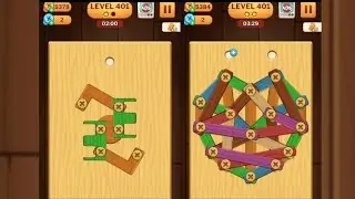 Screw Puzzle: Wood Nut & Bolt - Level 401