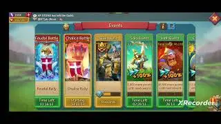 Collecting Guildfest reward and chest opening in mastergauntlet upgrading ring to gold#lordsmobile