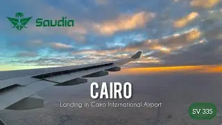 4K HDR | Early morning landing at Cairo International Airport (CAI) | Airbus A330-343R | Saudia