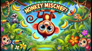 Monkey Mischief Fun: Rhyming song with animated characters | Perfect For Kids