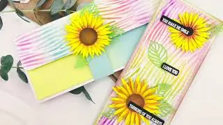 POPULAR SLIMLINE CARD - Slimline Card with Envelope Box Tutorial #slimlinecard #cardmaking