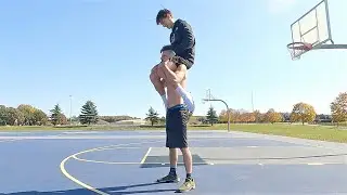 Body-weighted curls and squats on the court