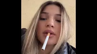 Gorgeous Croatian Girl Smoking 3 cigarettes in a row