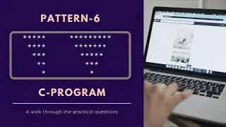 10.6) Pattern program 6 in C | Inverted pyramid star pattern | C programming