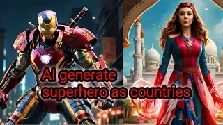 Asking AI To Create All Countries as Superheroes!#ai #marvel #aiart #aiimage#ironman