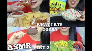 ASMR WHAT I ATE TODAY PART 2 (EATING SOUNDS) NO TALKING) | SAS-ASMR