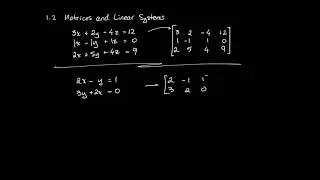 Matrix Representation of a System of Linear Equations