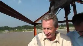 Crazy Toyota Cable Car cross the Swat River