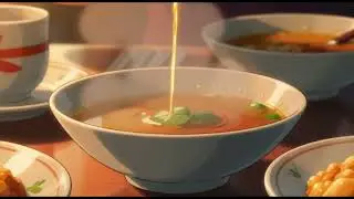 A Cozy Rainy Day Dinner 🌧️🍲 | Ghibli-Style Calm Story #anime #rain