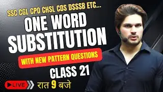 One Word Substitution for SSC Exams | Day - 21 | With mock Test By Jaideep Sir