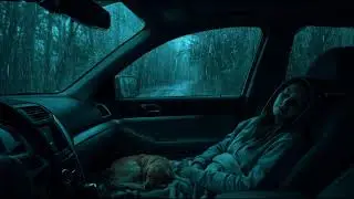 🌧️ Deep Sleep ASMR (12 HOURS) | Heavy Rain on Car Window POV, Cozy Night Drive