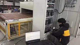 Electric/gas tunnel furnace, hot air circulation drying line.
