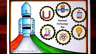 National Technology Day Poster Drawing, 11th May | Science Day Drawing | World Technology Day Poster