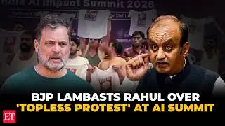 &lsquo;Lashkar-e-Rahul&hellip;&rsquo;: BJP's Sudhanshu bashes Congress over IYC&rsquo;s &lsquo;topless&rsquo; protest at AI Summit