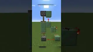 2x1 Slim Piston Door #minecraft #tutorial #redstone #doors #pistons #shorts