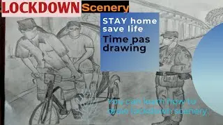 how to draw lockdown scenery|how to draw shutdown scenery easy step by step#lockdwon,July 6, 2021