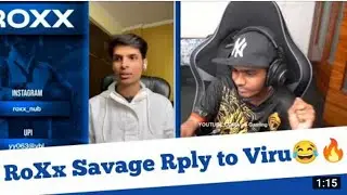 Roxx savage reply to viru🔥| S8UL vs Godl controversy | #soul #roxx #s8ulsid #viru #shorts