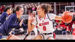 NC State's Madison Hayes and Devyn Quigley meet with the media following the Coastal Carolina game